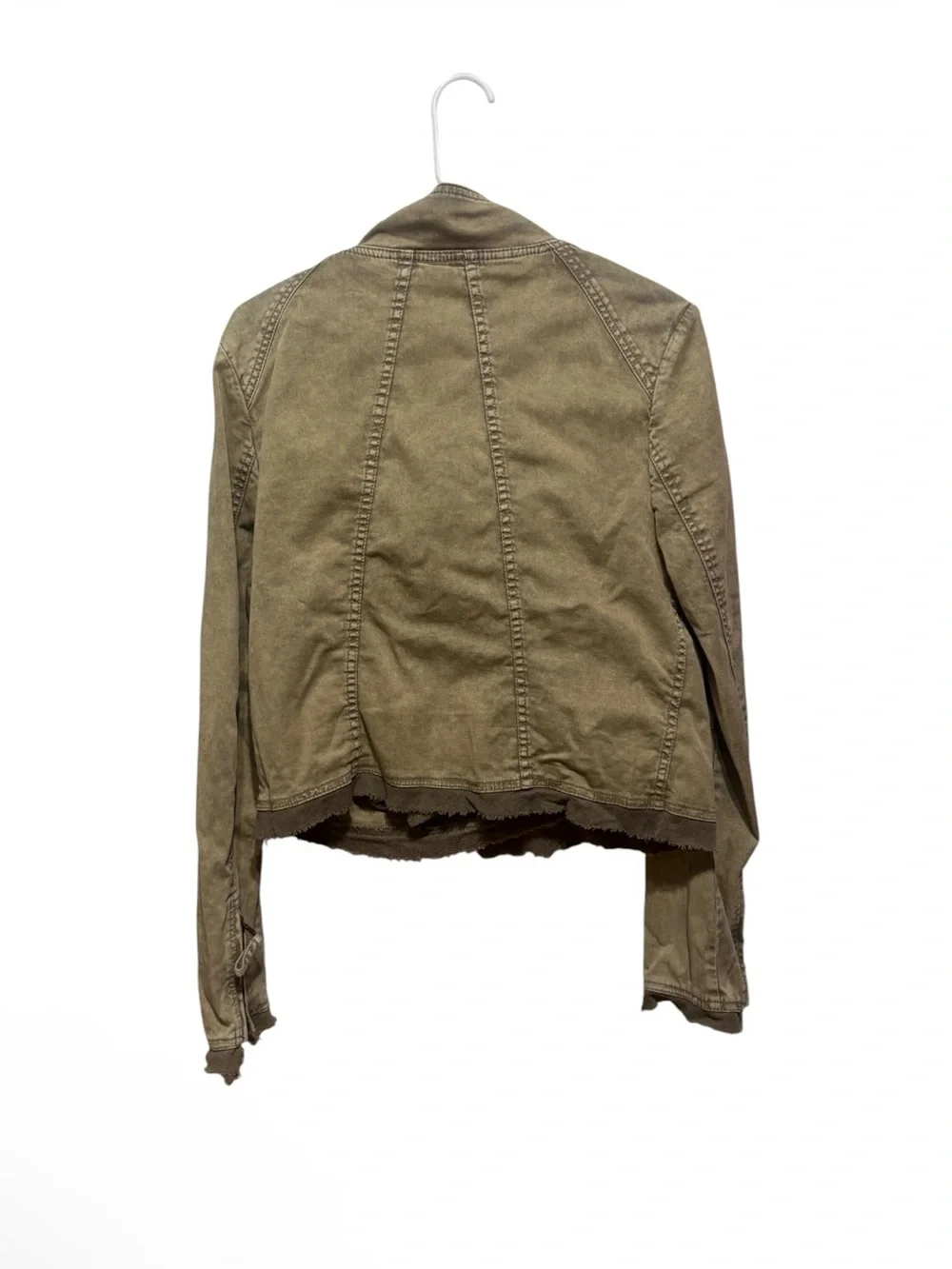 Free People collapsing twill asymmetrical moto jacket